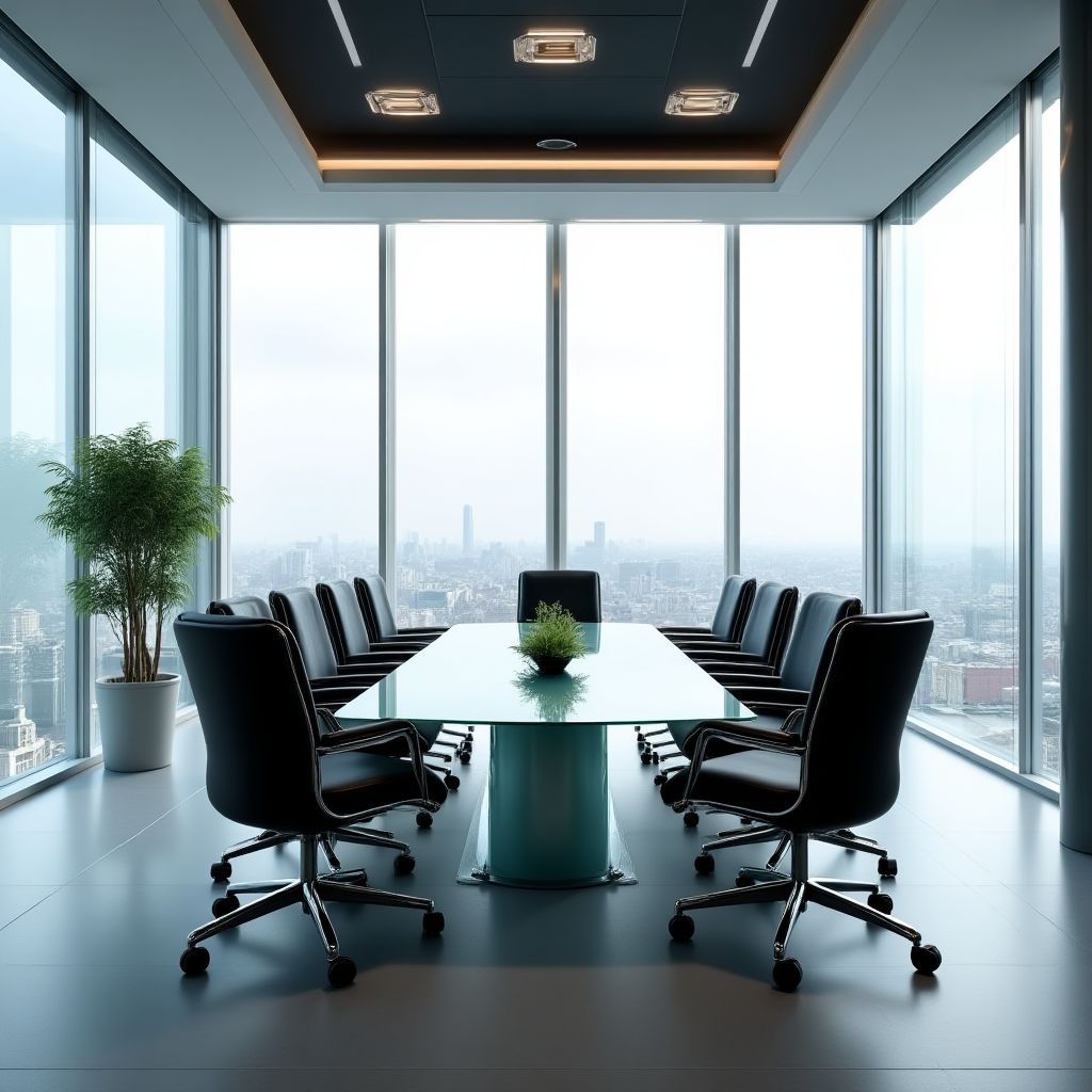 Sala de reuniones moderna FinConsult